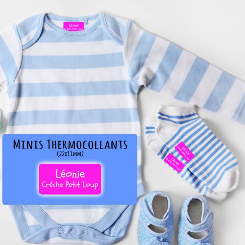 Minis Etiquettes thermocollantes chaussettes et sous-vêtements