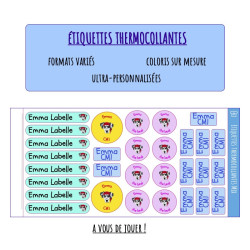 Étiquettes thermocollantes mix de formats variés
